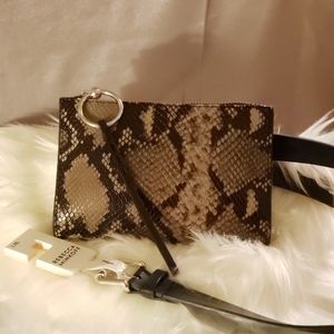 Rebecca Minkoff leather snake belt bag